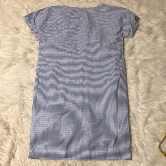 Hugo Boss Gorinna1 white and light blue striped dress size 6 - Picture 5 of 8